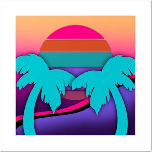 Vaporwave Palms Posters and Art